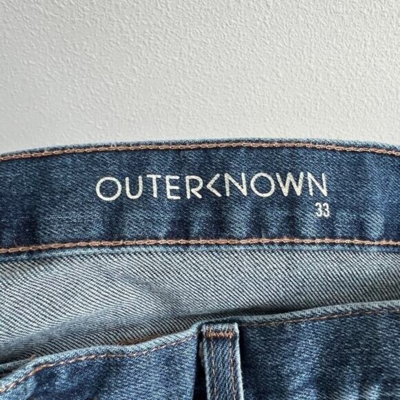 Outerknown S.E.A Jeans Local Straight Fit Men's 33x34 Mid Rise Stretch Med Wash - Picture 5 of 7